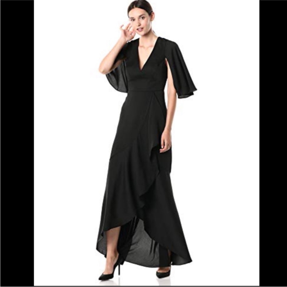 BCBGMaxAzria Chloe Flutter Sleeve Ruffle Dress